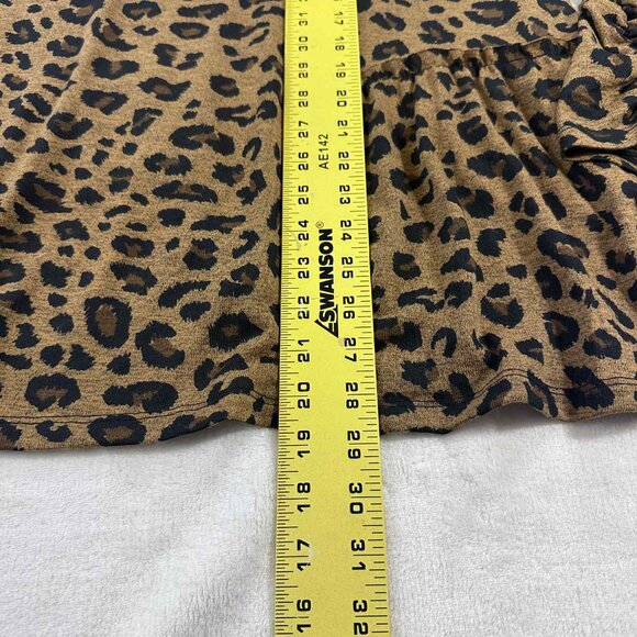 Time & Tru Women’s Leopard Print Peplum Top Size 1X - Picture 7 of 12